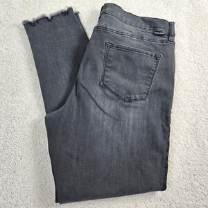 Dear John Gisele High Waisted Skinny Jeans Womens Size 33 Faded Black Wash Denim